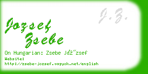 jozsef zsebe business card